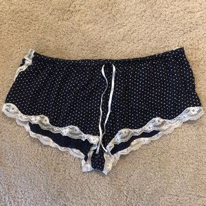 Aerie lace/polka dot sleep shorts